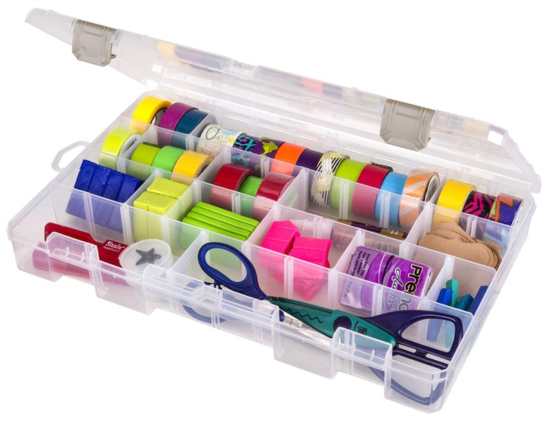ArtBin Large Solutions Box Clear Art & Craft Organizer with Dividers - Plastic Storage Case for Convenient and Versatile Storage - Ideal for Various Craft Supplies - Image 1